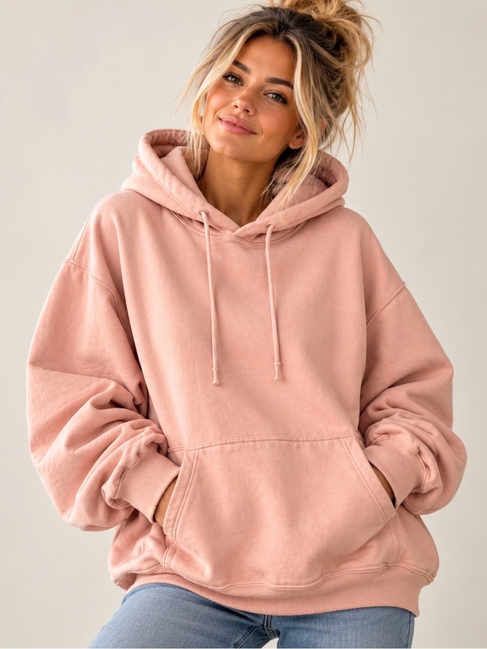 NWT 🔥HUSH Shay Hoodie Sz Large Dusty Pink - Hard to Find!✨